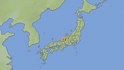 福井県嶺北地方を震源とする地震があり、坂井市で震度５弱の揺れを観測した。(JMA)