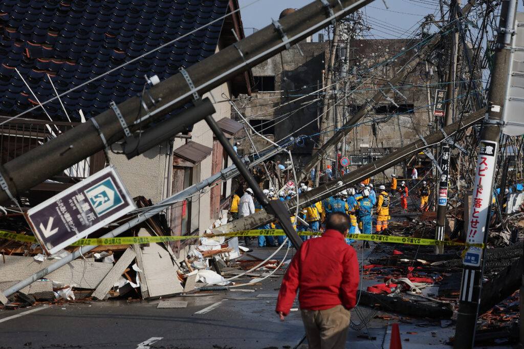 地震の規模（マグニチュード）は４．８と推定される。(AFP)